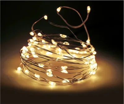 Image de Silver Wire Lights 200 LED - variateur, minuterie, 8 fonctions et télécommande