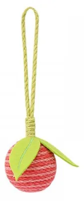Immagine prodotto di Giocattolo sospeso per gatti in sisal, diametro 9 cm, colore rosa pesca