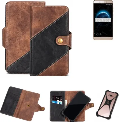 Produktbild von K-S-Trade Handy Hülle Schutz Hülle Schutzhülle Bookstyle Case kompatibel mit Leagoo T8s Handy Cover Hülle Schutztasche 1x