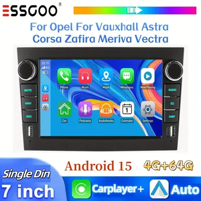Image de Autoradio – Écran tactile HD de 7 pouces – 4 Go de RAM + 64 Go de stockage – Connectivité sans fil et compatibilité Apple CarPlay