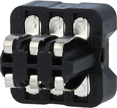 Obrázok produktu pre HARTING Han STAF6 Pružinová vložka (M) Skrutkové pripojenie, 6-pólové AC 25 V / DC 60 V, 10 A – 1 kus