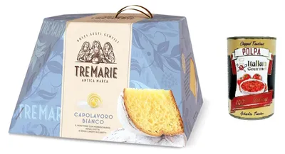 Produktbild von Tre Marie Italian Gourmet Capolavoro Bianco Panettone Weihnachtskuchen 1 x 800g