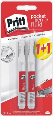 Produktbild von Pritt - Korrekturstiftflüssigkeit 8ml 1+1 | Blasen Sie ein 2 Stück