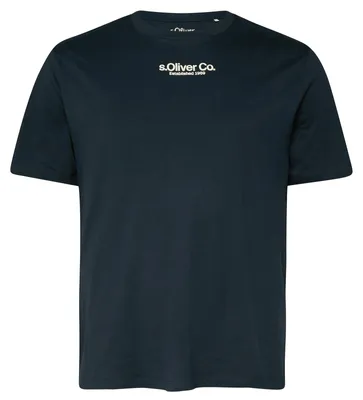 Produktbild von s.Oliver Übergrößen Basic-T-Shirt navy Logoprint