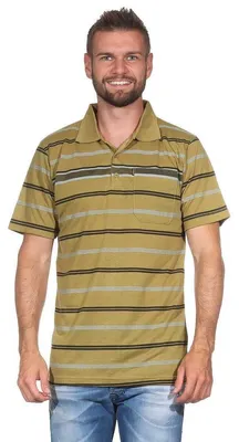 Produktbild von Herren Poloshirt Sommer Polo-Hemd Kurzarm; Oliv/M