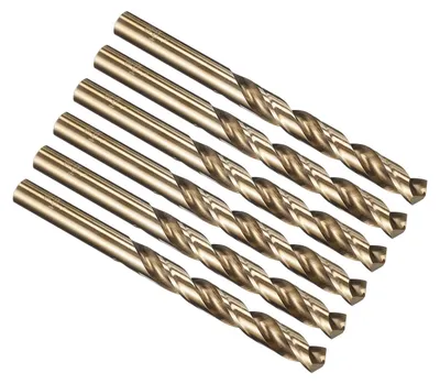 Immagine prodotto di Punte da trapano in metallo duro con cobalto, 9,5 mm, M35, confezione da 6 pezzi