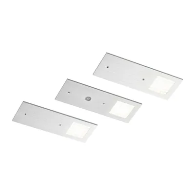 Produktbild von Arcchio LED-Unterbaulampen Nortra, 3er-Set, grau, alufarben