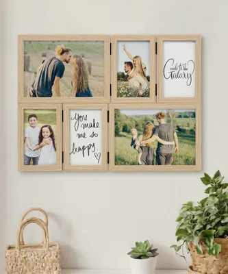 Produktbild von Omgoods – Set mit 6 Bilderrahmen – Holzbilderrahmen 13x18 cm – 2er-Set 8x13 cm – Dekorative Rahmen – Wanddekoration – Perfekt für Fotos – Bilderrahmen