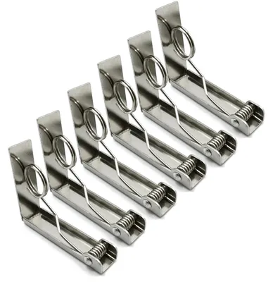 Produktbild von RVS Tischdeckenklemmen – Set mit 6 Stück