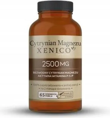 Imagen del producto de XENICO, polvo de citrato de magnesio y vitamina B6, 165 g