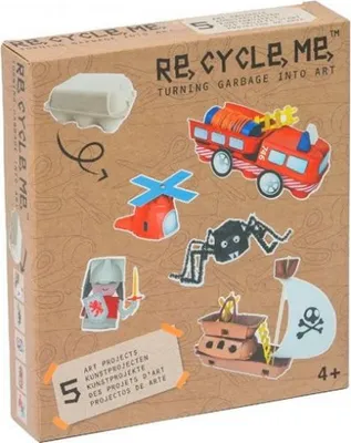 Zdjęcie produktu dla Re-Cycle-Me Crafting z pudełkami na jajka dla chłopców - zestaw rzemieślniczy Re-Cycle-Me