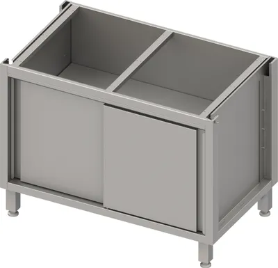 Produktbild von Unterschrank Boxversion 2.0, für Beine/Sockelrahmen, mit Schiebetüren 900x540x660 mm
