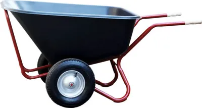 Produktbild von CAPITO Zweiradkarre DUO 200 Liter PP Jumbomulde, Lufträder mit Blockprofil und Stahlfelge inkl. ergonomische Buchenholzgriffe