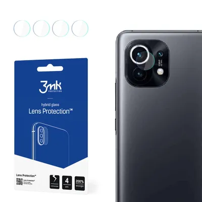 Produktbild von 3mk Hybridglas Lens Protection für Xiaomi Mi 11 Pro 5G Kamera Objektiv Kameralinse 0,16mm 6H (4 Stück)