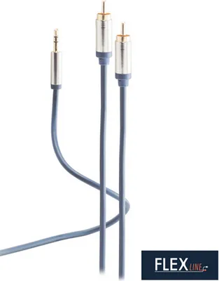 Produktbild von FLEXLINE Audiokabel 2x Cinchstecker - 3,5 mm Klinkenstecker Länge: 1,50 m