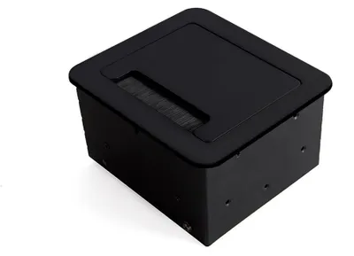 Image de Multiconnecteur Atom 14 pour bureau, 145 x 130 mm, Peint en noir