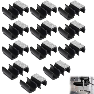 Imagen del producto de Deslizadores para sillas, 19 mm, forma de U, fieltro , reducen el ruido, resistentes a los arañazos, juego de 24 unidades, deslizadores para muebles