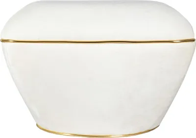 Produktbild von Hocker Contessa 100 Elfenbein / Gold