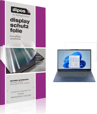 Produktbild von 2x Schutzfolie für Lenovo IdeaPad Slim 3 15.6 Zoll klar Displayschutzfolie Folie Display Schutz dipos