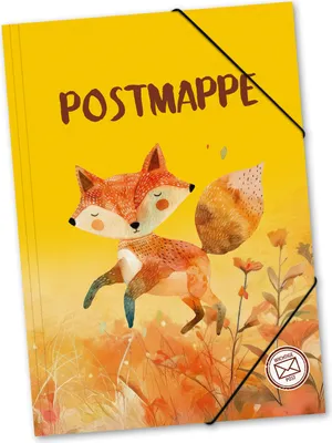 Immagine prodotto di itenga Cartella portadocumenti A4 in PP con motivo FUCHS acquerello, in plastica resistente