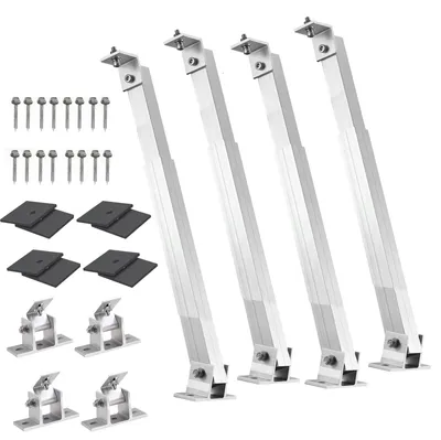 Immagine prodotto di Set di montaggio per pannelli solari, supporti regolabili, alluminio resistente, 2 set