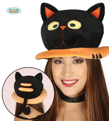 Produktbild von süßer Katzen Hut für Erwachsene Halloween Zubehör