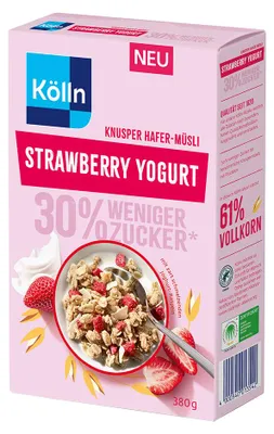 Produktbild von Kölln Müsli Knusper Strawberry Yogurt 30% weniger Zucker, 8x380g