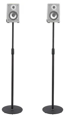 Immagine prodotto di Supporto per altoparlanti, altezza regolabile da 75 a 140 cm, set di 2, capacità massima di 8 kg