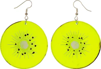 Produktbild von Kiwi Ohrringe Miniblings Hänger Frucht Früchte Obst Fruchtscheibe grün Essen