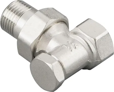 Produktbild von Cornat sanicomfort Heizkörperverschraubung 3/8'', Eckform, vernickelt