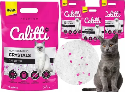 Produktbild von Silikon-Katzenstreu mit antibakteriellen Eigenschaften, 4x3,8L