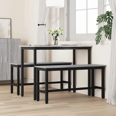 Produktbild von "SALE 2026"Sitzbänke - Grau Esstischbank 2 er-set Graues Sonoma 100x32,5x48,5cm Stabli Möbel9307672