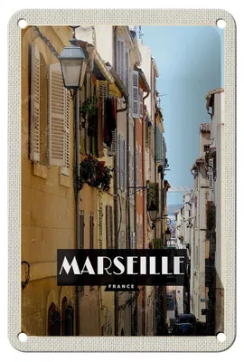 Produktbild von Blechschild Reise 12x18cm Marseille France Altstadt Geschenk Schild