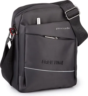 Image de Sac à bandoulière homme postbag moyen confortable Pierre Cardin gris