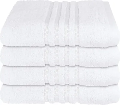 Produktbild von Schiesser Frottier Handtuch Milano im 4er Set | 100% Baumwolle aus nachhaltiger Produktion | weich, saugstark, farbecht | 50x100cm | Weiß