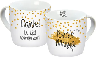 Produktbild von Tasse Beste Mama gold 300ml