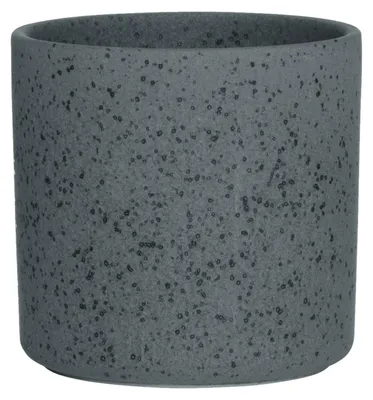 Produktbild von Keramik Blumentopf, Übertopf schwarz gesprenkelt H. 17cm D. 17cm Hakbijl WA