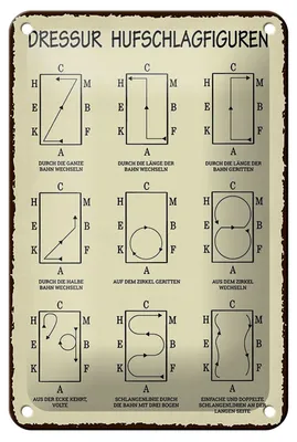 Produktbild von Blechschild Spruch 12x18cm Dressur Hufschlagfiguren Dekoration
