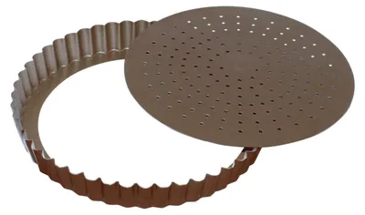 Kuchenform 28 cm, perforiert, Antihaftbeschichtung, beweglicher Boden