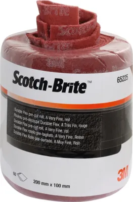 Produktbild von 3M Scotch-Brite Schleifvlies-Hand-Pads Rolle mit 60 Stück Durable Flex, 100x200 mm, Vliesstruktur: 1000 60 Stk