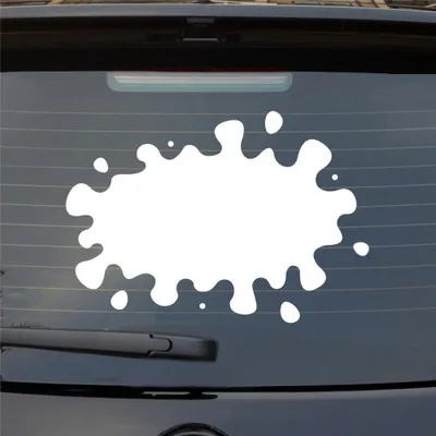 Produktbild von Heckscheibenaufkleber Farbkleks Splash Auto-Aufkleber 55x38 cm Weiss Matt Auto Aufkleber Sticker