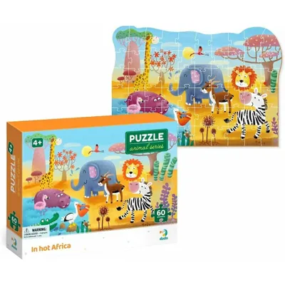 Produktbild von DODO Puzzle Tiere: Hitze in Afrika 60 Teile