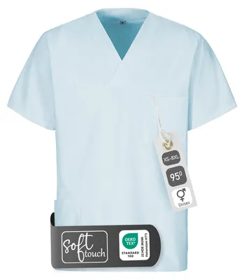 Produktbild von Schlupfkasack, uni, eisblau, XL : XL : eisblau : 50% Baumwolle 50% Polyester