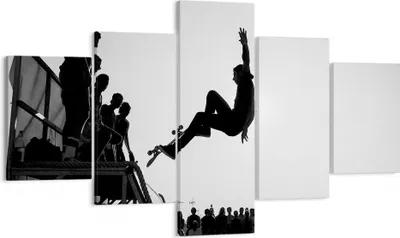 Produktbild von Bild auf Leinwand - Leinwandbild - Sport Skateboard - 125x70cm - Wand Bild - Wanddeko - Wandbilder - Leinwanddruck - Bilder - Kunstdruck - Wanddekoration - Leinwand bilder - Wandkunst - EA125x70-3655