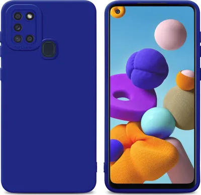 Obrázek produktu pro Cadorabo Case for Samsung Galaxy A21s Protective Cover in Blue TPU Silicone Etui Case Kryt mobilního telefonu