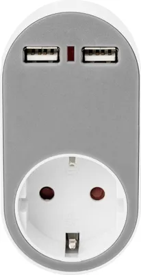 Image de DIGITUS DA-70617 Adaptateur universel de prises DIGITUS 2 x USB-A