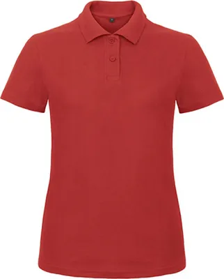 Produktbild von B&C PWI11 | Damen Polo ID.001 /Femininer Schnitt - Farbe: Red - Größe: XS