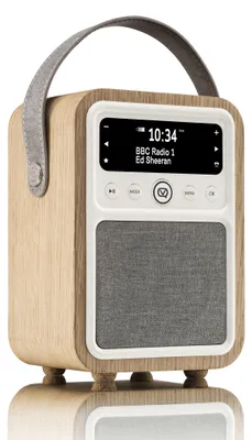 Image de VQ Monty DAB/DAB+ Digital Radio - FM Radio - Bluetooth Speaker - USB Charging Port - Dual Alarm Clock - Real Wood Cabinet - Beige