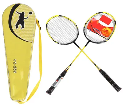Produktbild von 1 Paar hochfester Sport-Badmintonschläger aus robuster Aluminiumlegierung von Battledore mit Tragetasche