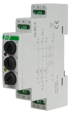 Image de LK-BZ-3K Voyant lumineux modulaire 3X LED 1M 230V+N avec protection Rouge/jaune/vert